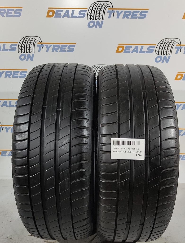 2054517 88W XL Michelin Primacy 3 ⭐️/S1 X2 Tyres (P/R)