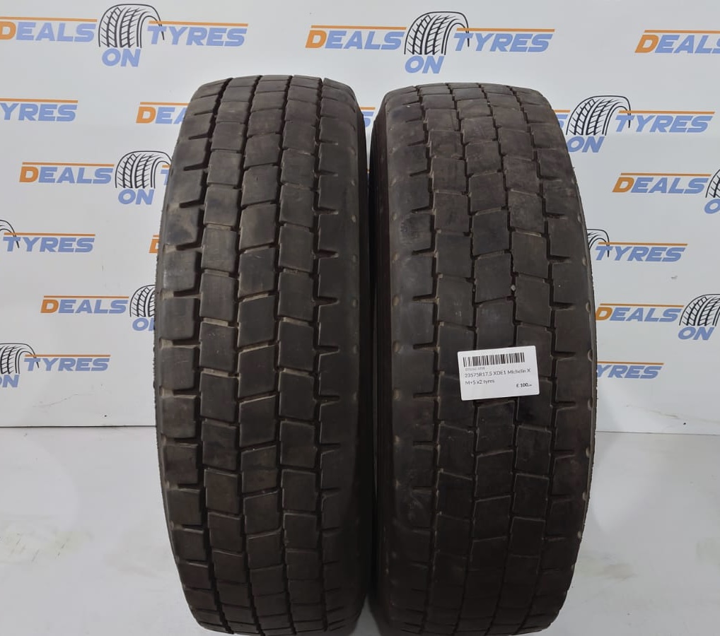23575R17.5 XDE1 Michelin X M+S x2 tyres Collection only