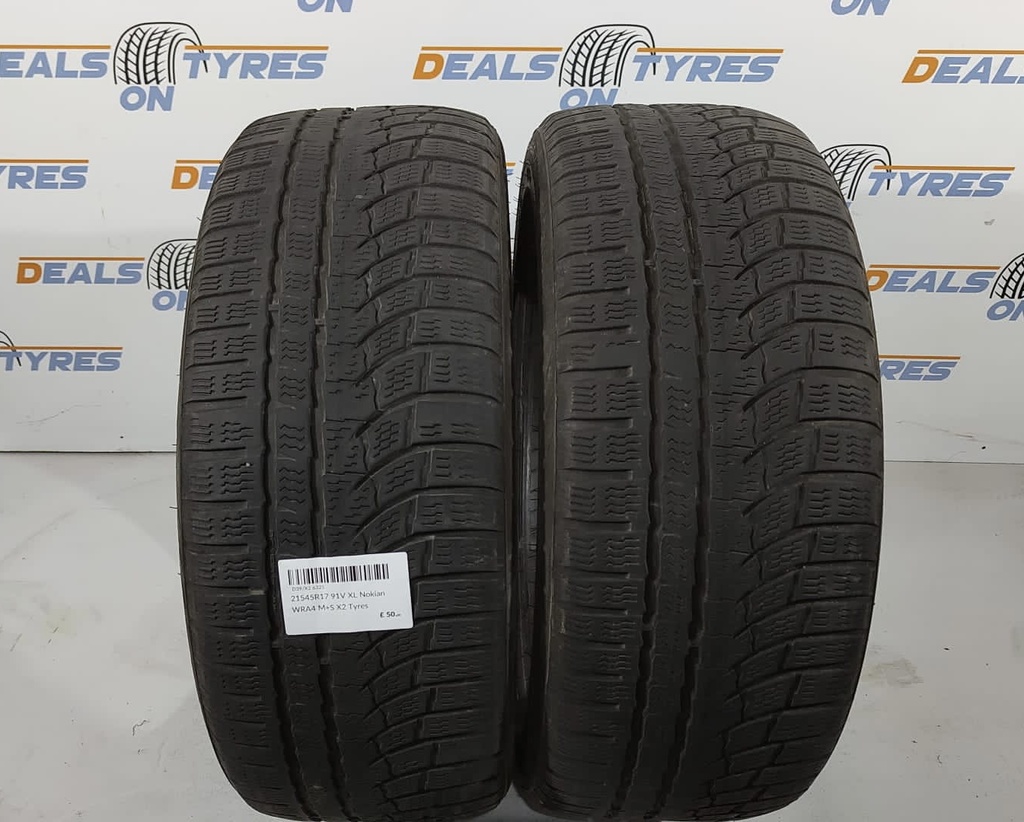 21545R17 91V XL Nokian WRA4 M+S X2 Tyres 