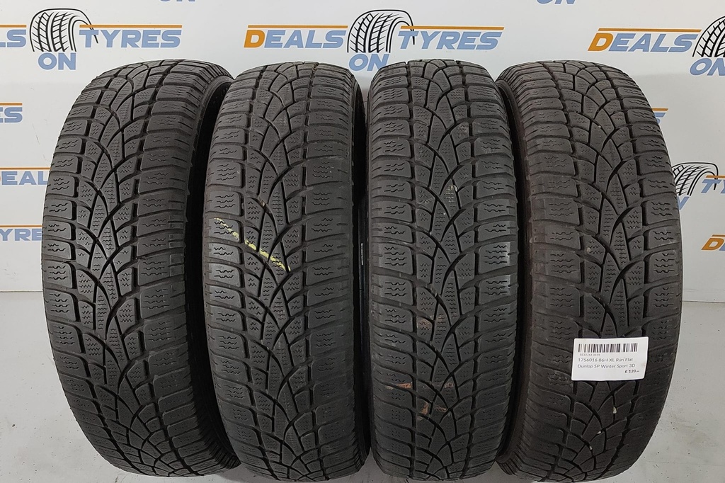 1756016 86H XL Run Flat Dunlop SP Winter Sport 3D M+S X4 Tyres