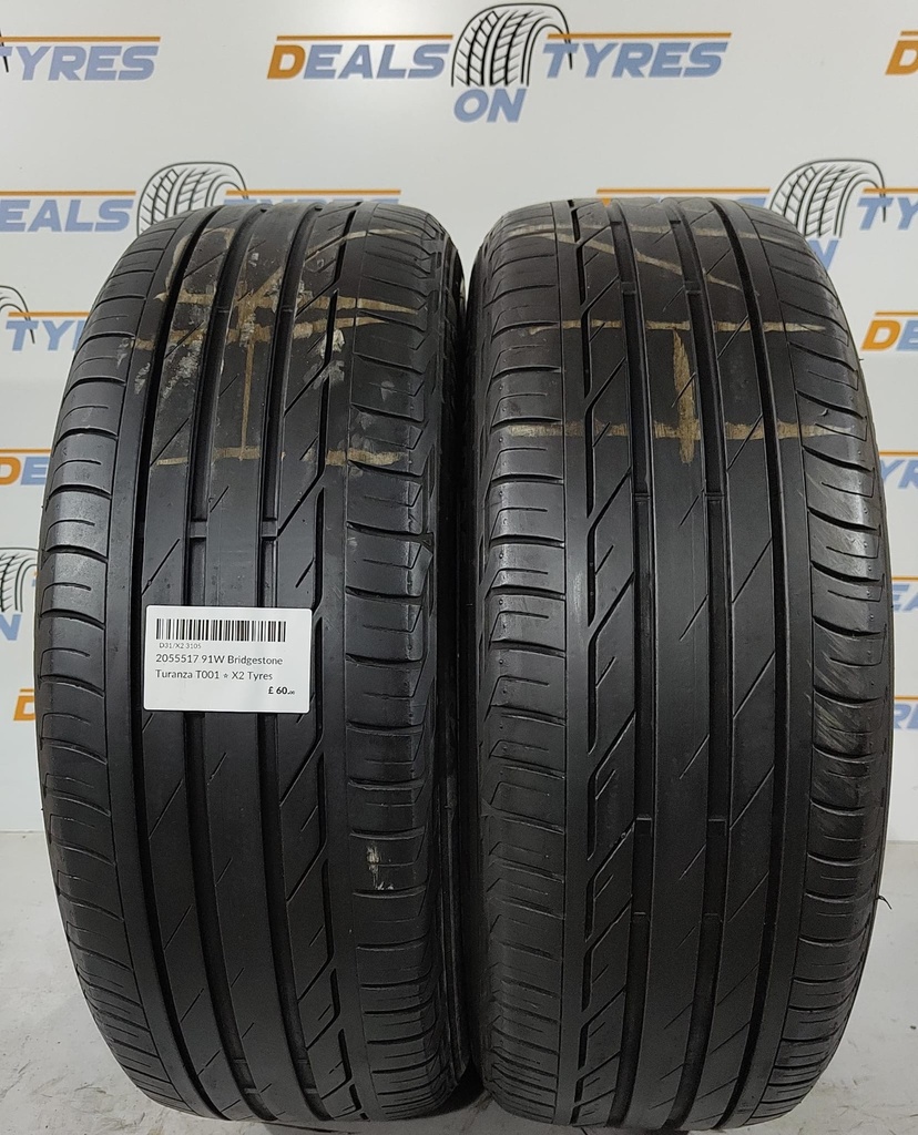 2055517 91W Bridgestone Turanza T001 ⭐️ X2 Tyres 