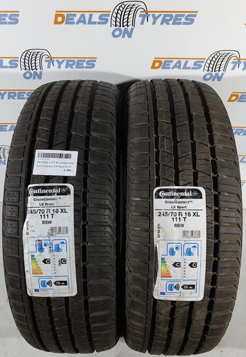 2457016 111T XL Continental Cross Contact LX Sport M+S X2 Tyres 